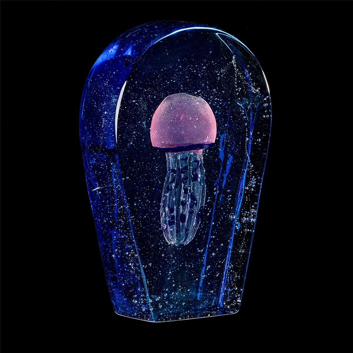 Italian Luxury Lighting / Animal Sculptures / Blue Aquarium Medusa in Murano Glass 6022 1 BLU