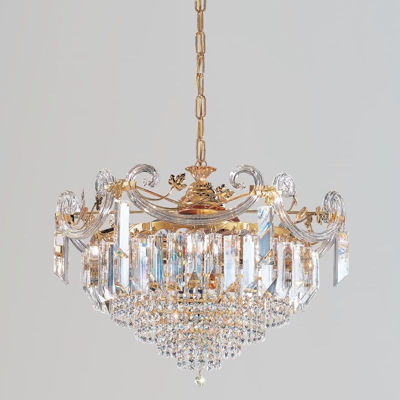 Patrizia Volpato / Chandeliers / Cristalli Murano Amber Glass 24 Karat Gold