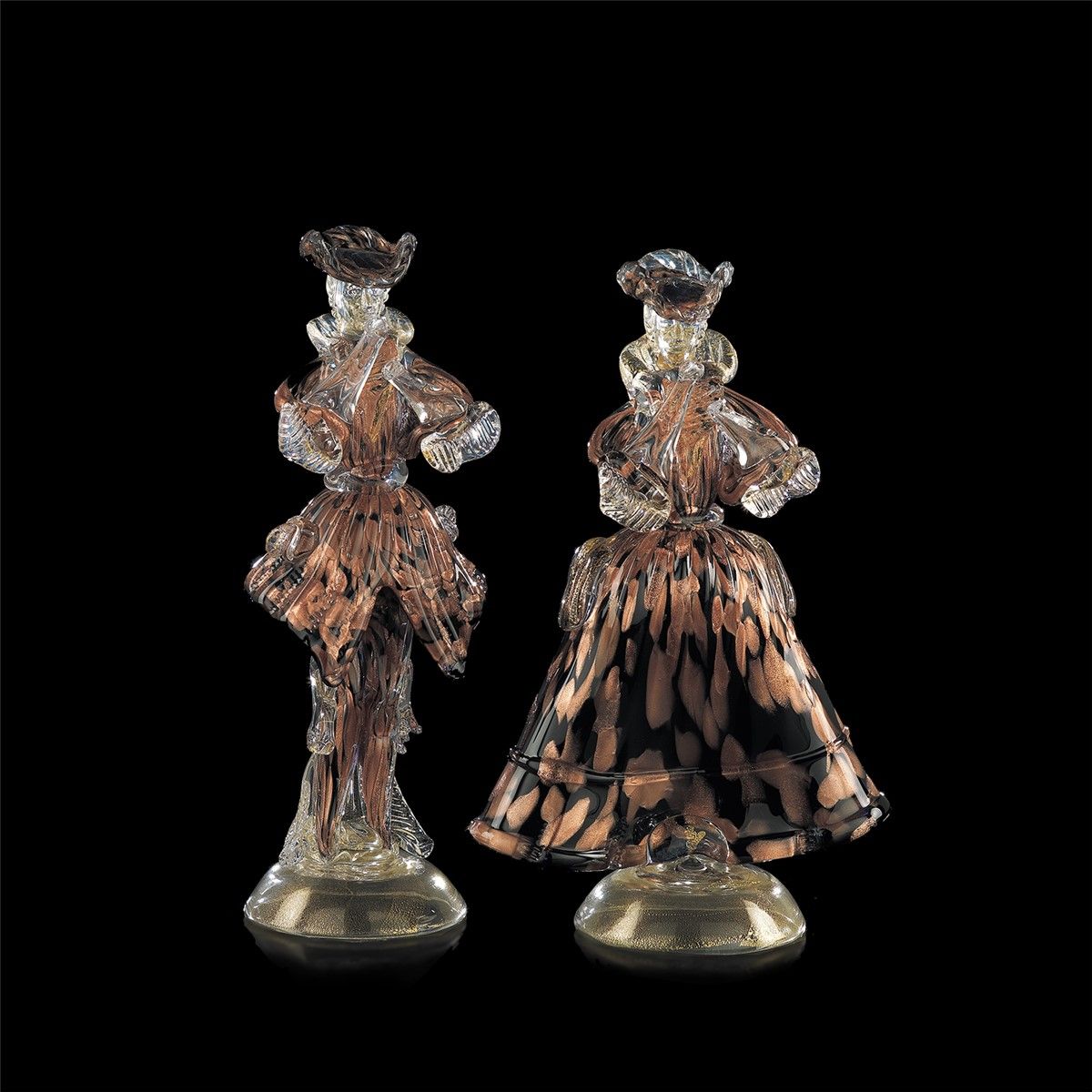 Italian Luxury Lighting / Figurative Sculptures / Venetian Couple in Murano Glass 759 2 AVV