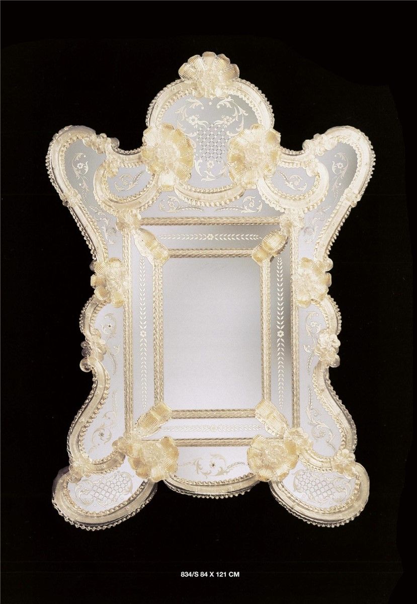 Italian Luxury Lighting / Wall Mirrors / Murano Glass Venetian Style 834S