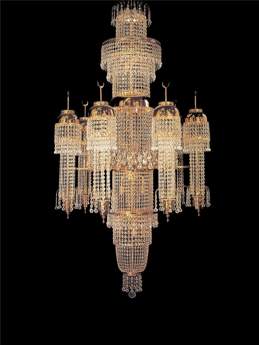 Italian Luxury Lighting / Chandeliers / Empire Large Crystal 76 Lights 8910 200