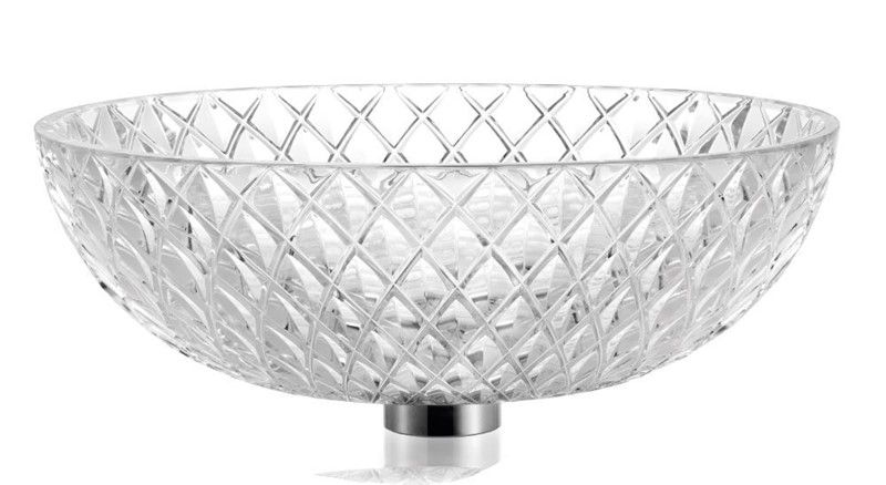 Il Paralume Marina / Washbasin handmade in clear Italian crystal / BA730