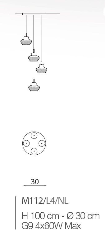 Il Paralume Marina / Chandelier / M112/L4
