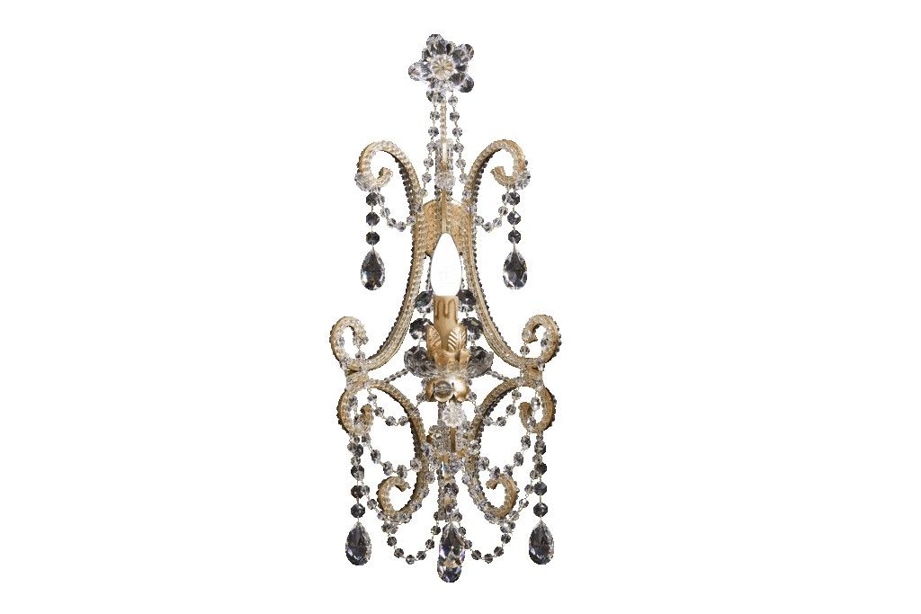 Mechini / Wall Lights / Bohemian Crystal and Clear Pearl Banding A135/1
