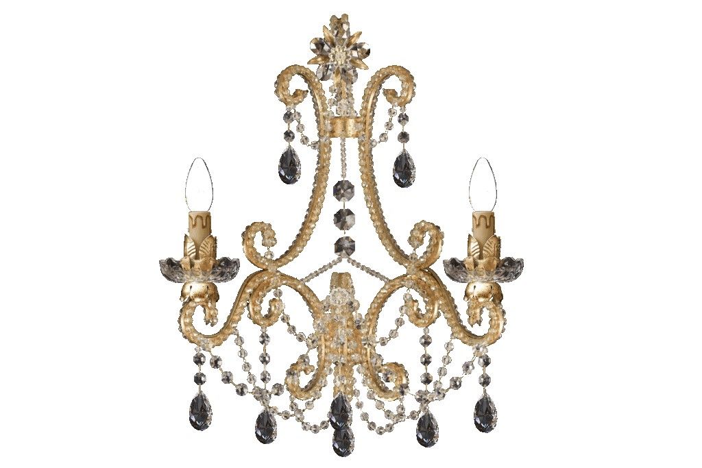 Mechini / Wall Lights / Bohemian Crystal and Clear Pearl Banding A135/2