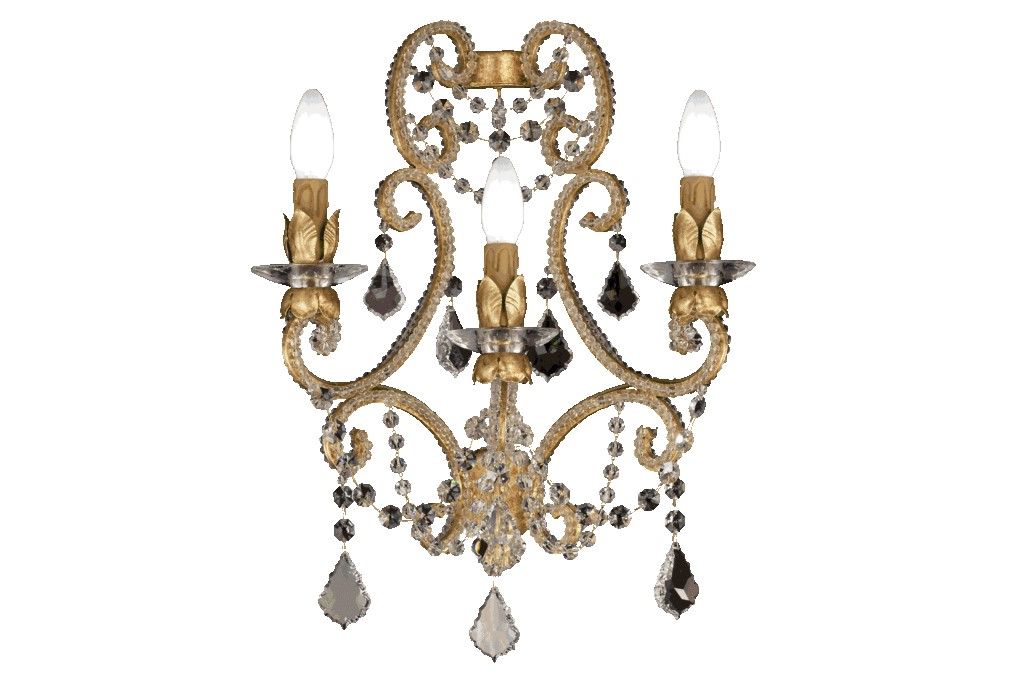 Mechini / Wall Lights / Bohemian Crystal and Clear Pearl Banding A138/3