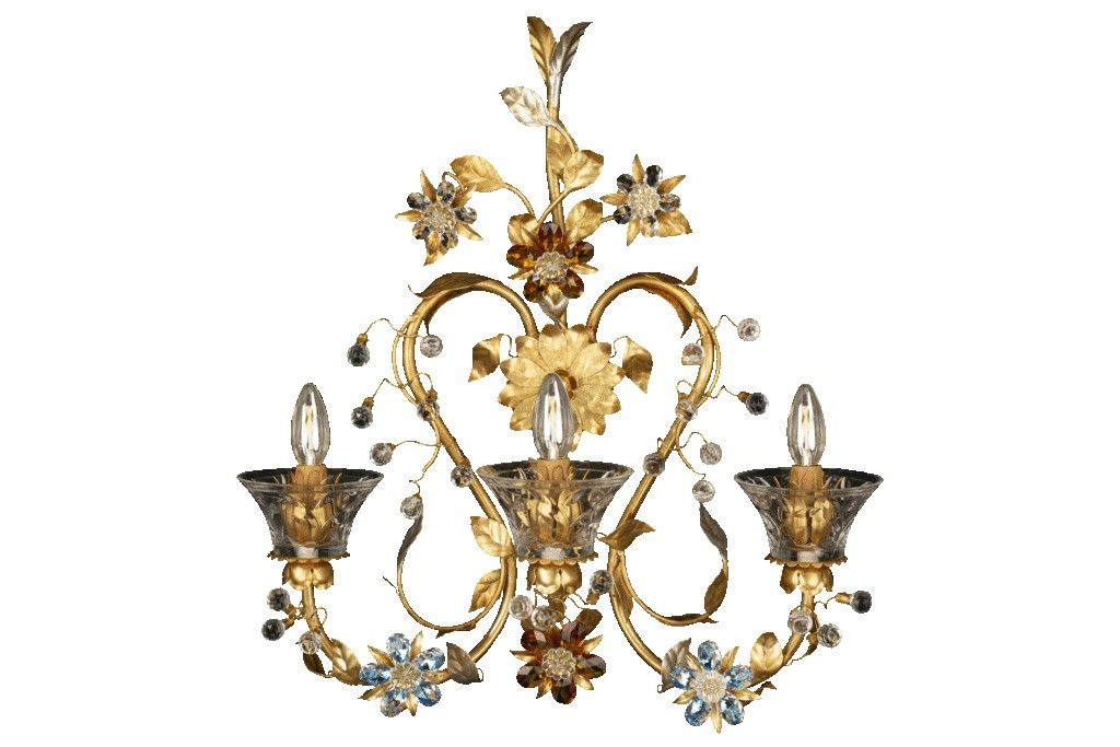 Mechini / Wall Lights / Clear and Colored Bohemian Crystal A267/3 MH