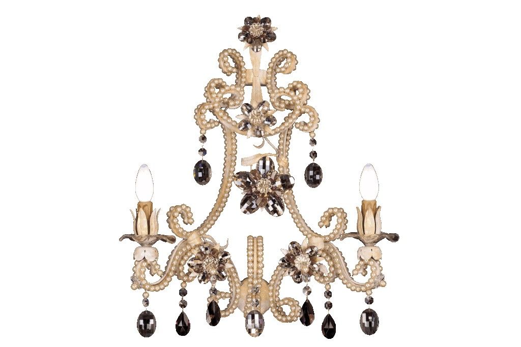 Mechini / Wall Lights / Pearl with Clear and Coloured Bohemian Crystal A273/2