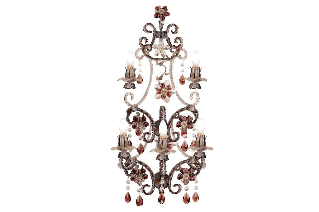 Mechini / Wall Lights / Murano Glass and Colored Pearl Banding A273/5