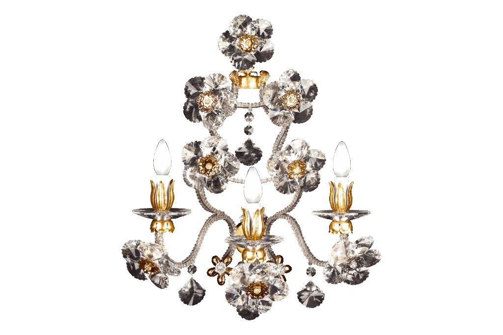 Mechini / Wall Lights / Wrought Iron with Bohemian Crystal A290/3