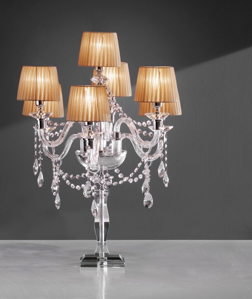 Euroluce Lampadari / Table lamps / Arcobaleno Clear F6+1L Shade