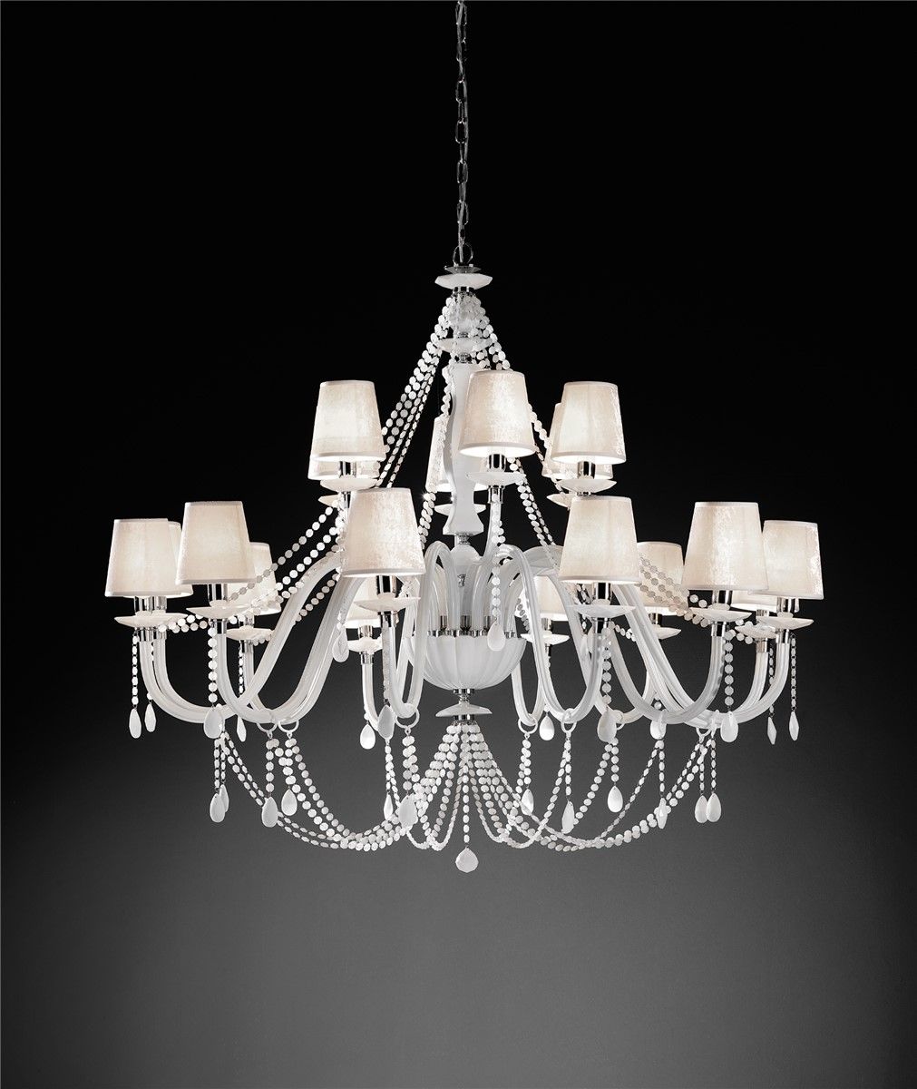 Euroluce Lampadari / Chandeliers / Arcobaleno White L12+6 Shade
