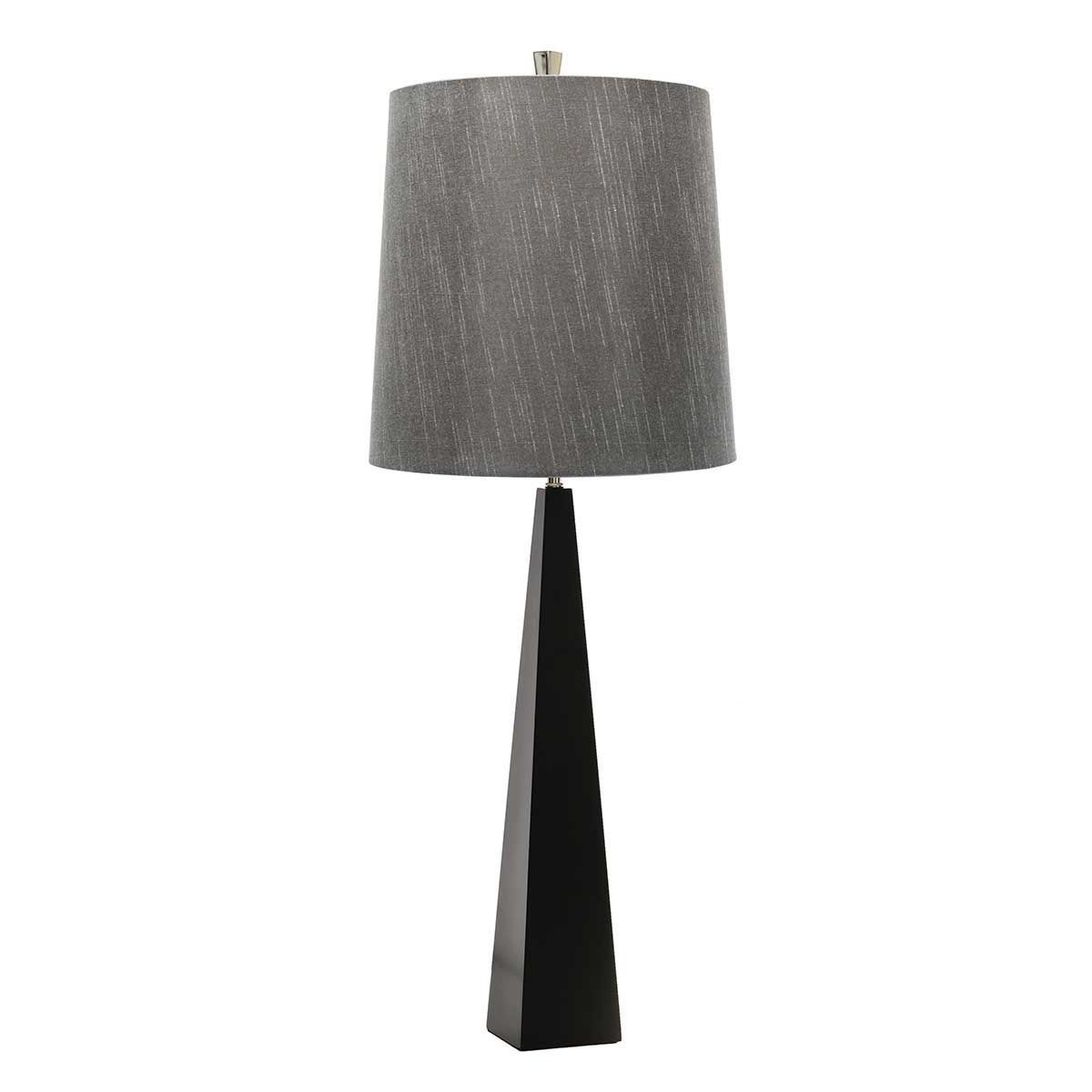 Elstead Lighting / Portable & Desk Lamps / Ascent 1 Light Table Lamp with Dark Grey Shade - Black