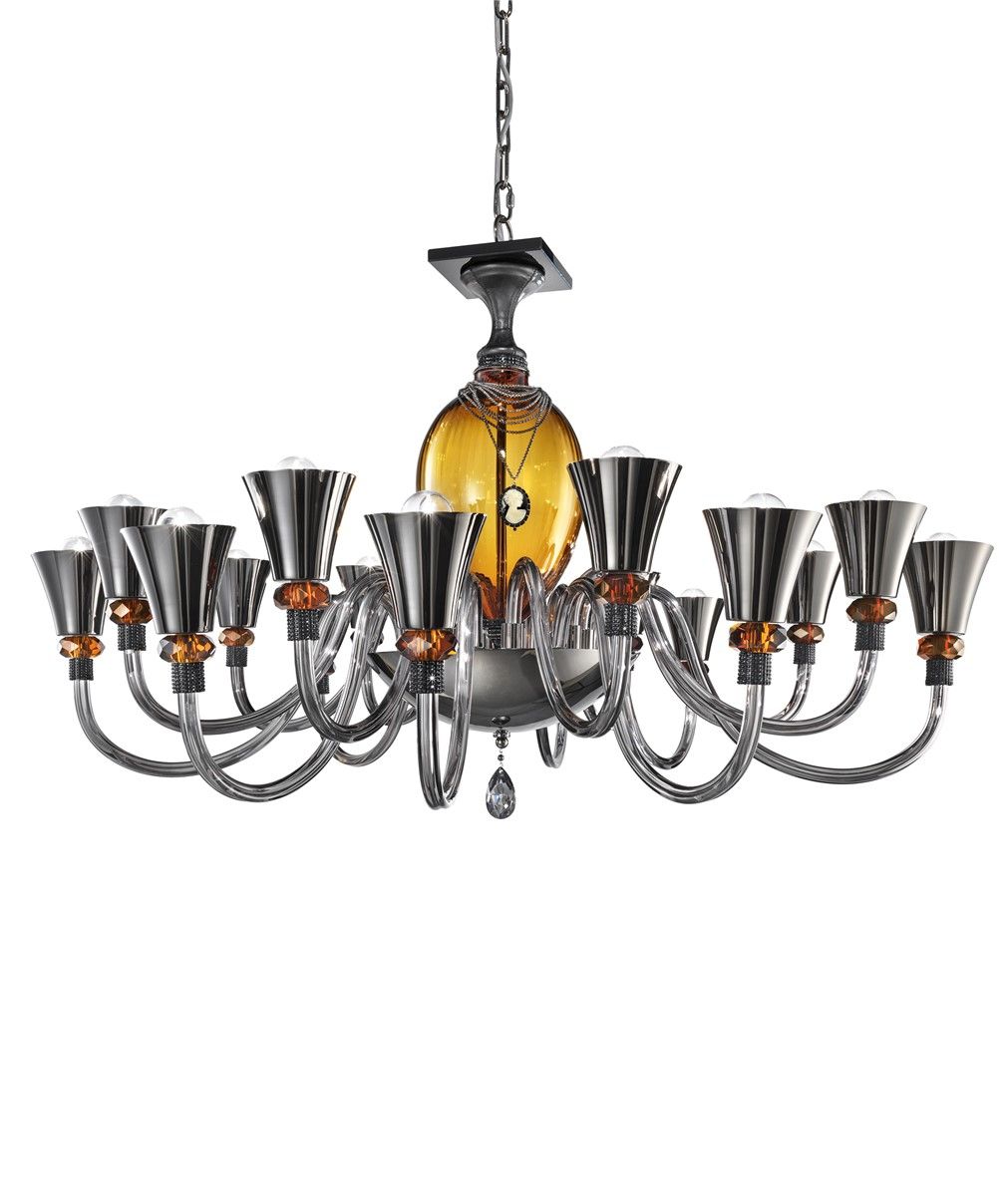 Euroluce Lampadari / Chandeliers / Audrey L8+8 Amber