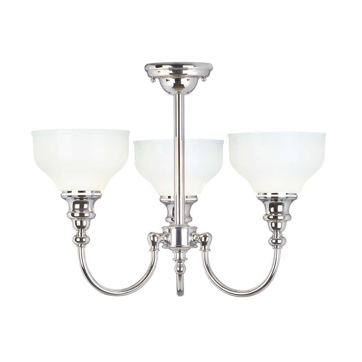 Elstead Lighting / Ceiling Lights / Cheadle 3 Light Semi-Flush - Polished Chrome