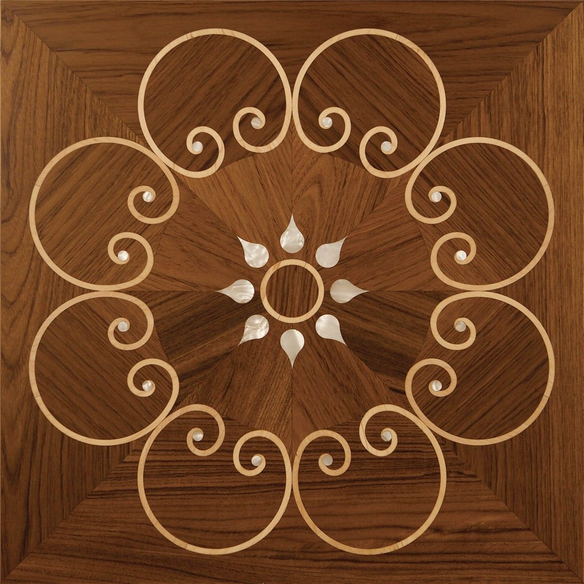 Berti / Kvadratisk yta marqueteri / Pattern floor Carraretto