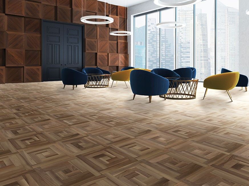 Berti / Kvadratisk rymd marqueteri / Pattern floor Serego