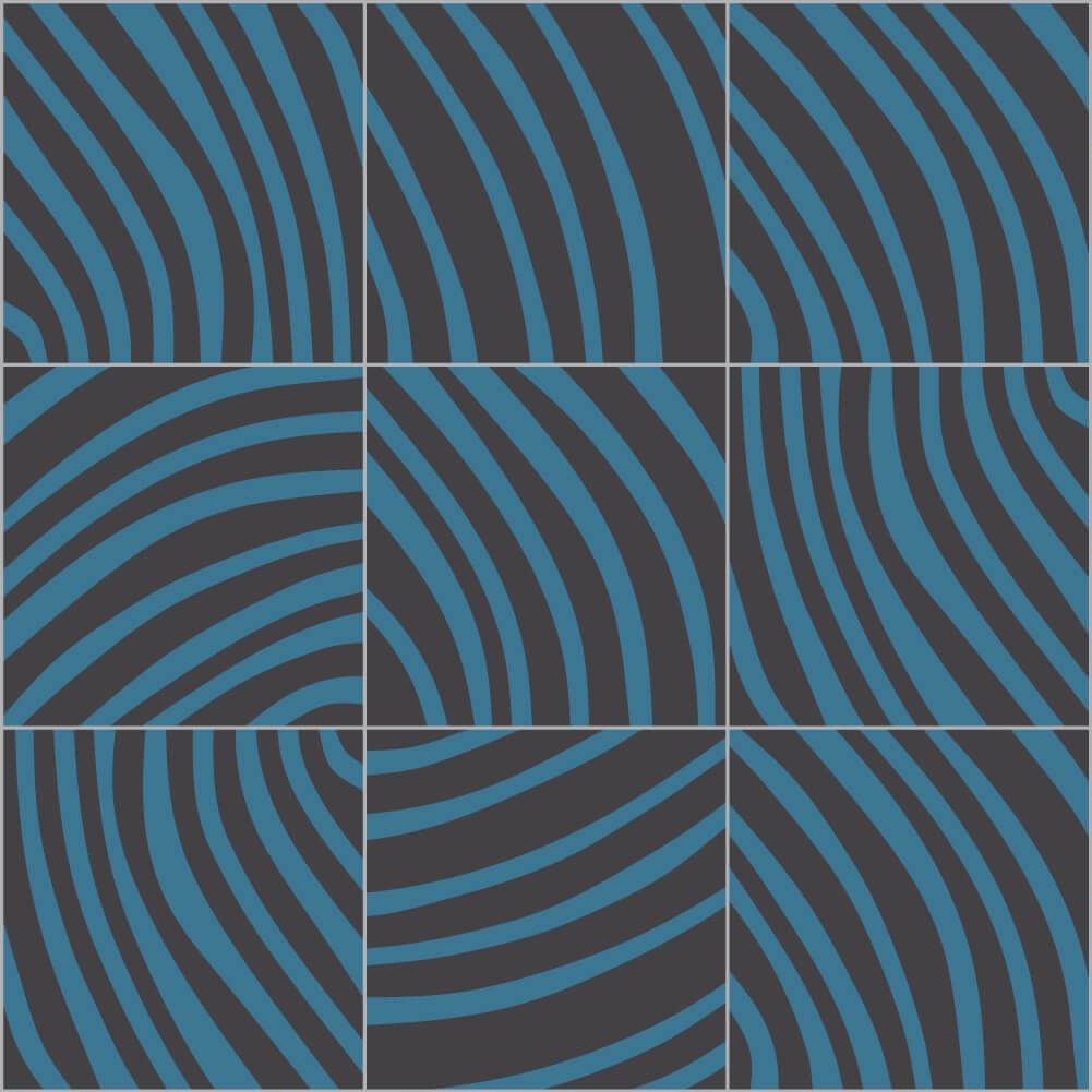 Bisazza / Cementiles / End Grain Ocean