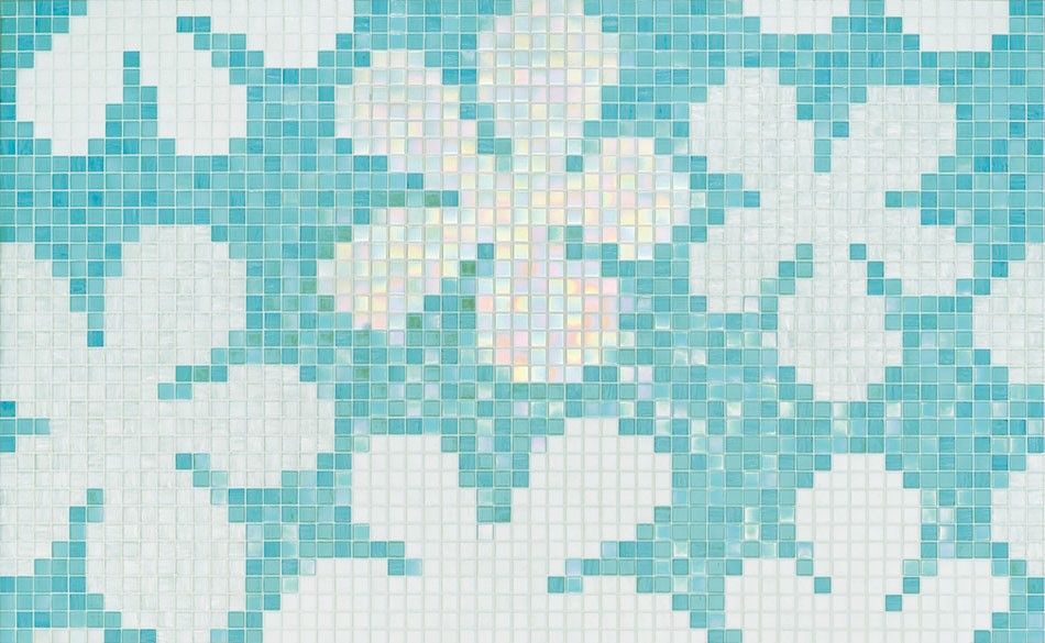 Bisazza / Mosaico - Decorations / Glass Flowers New Blue (Flora)