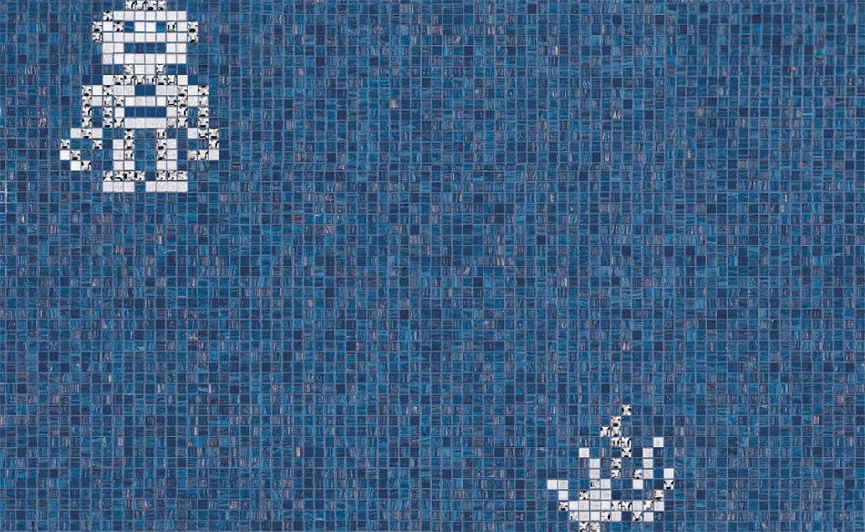 Bisazza / Mosaico - Decorations / Hearts & Robots Blue (Luxe)