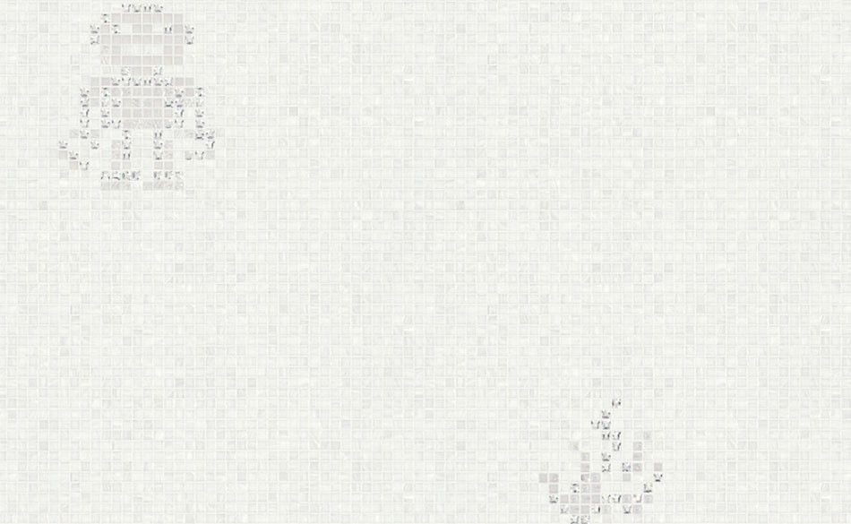 Bisazza / Mosaico - Decorations / Hearts & Robots White (Luxe)