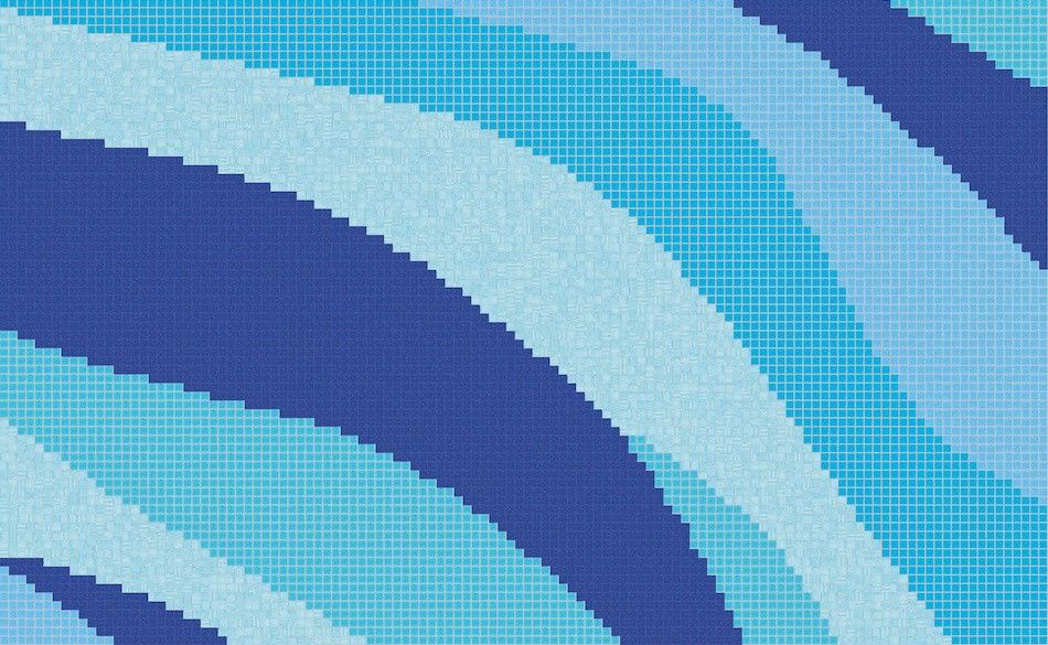 Bisazza / Mosaico - Decorations / Onde 20 Celeste (Pools)