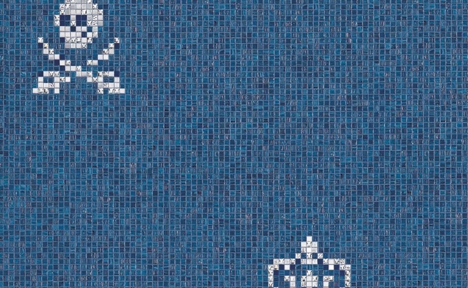 Bisazza / Mosaico - Decorations / Skulls & Crowns Blue (Luxe)