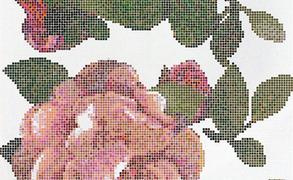 Bisazza / Mosaico - Decorations / Springrose Bianco (Flora)