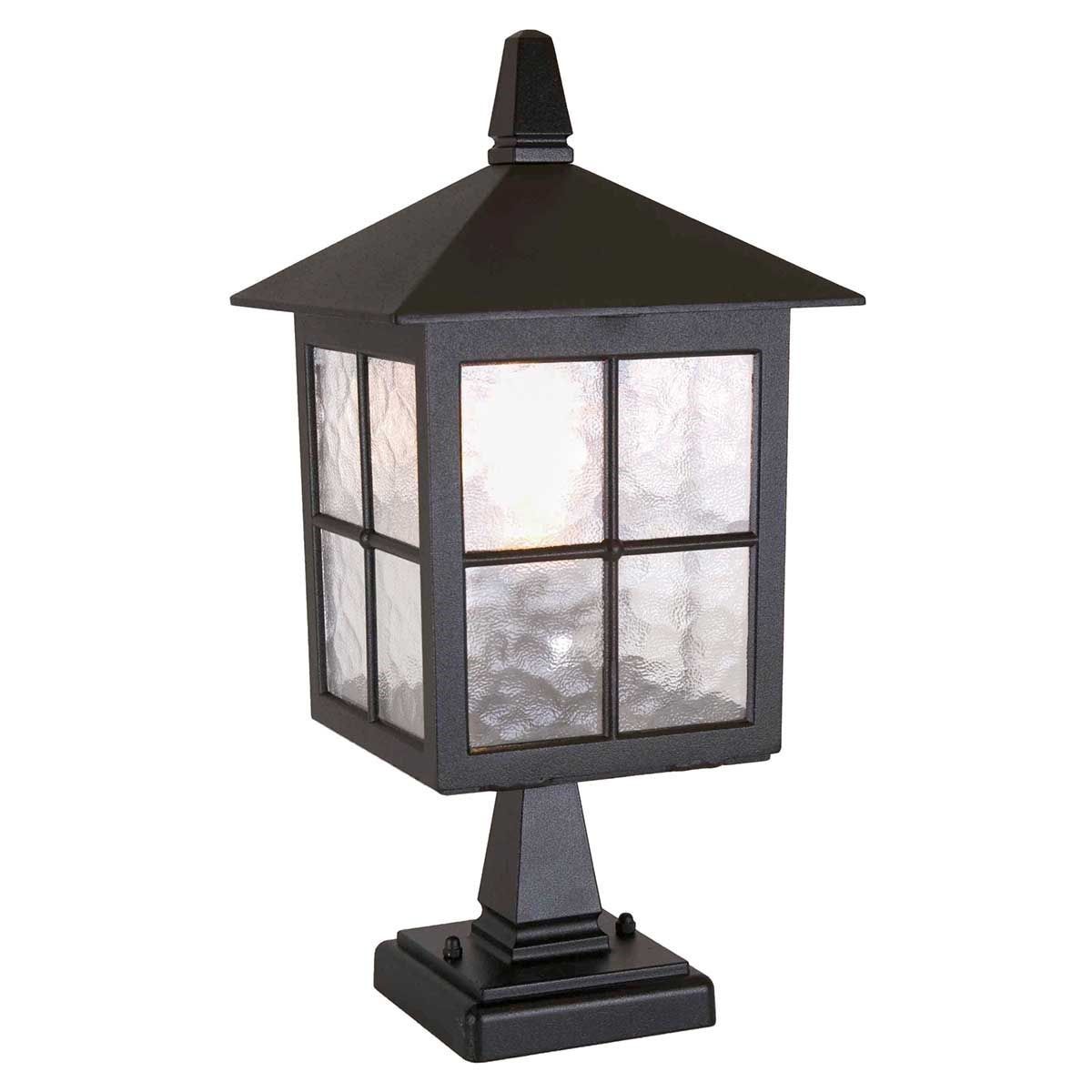 Elstead Lighting / Outdoor Lighting / Winchester 1 Light Pedestal Lantern - Black
