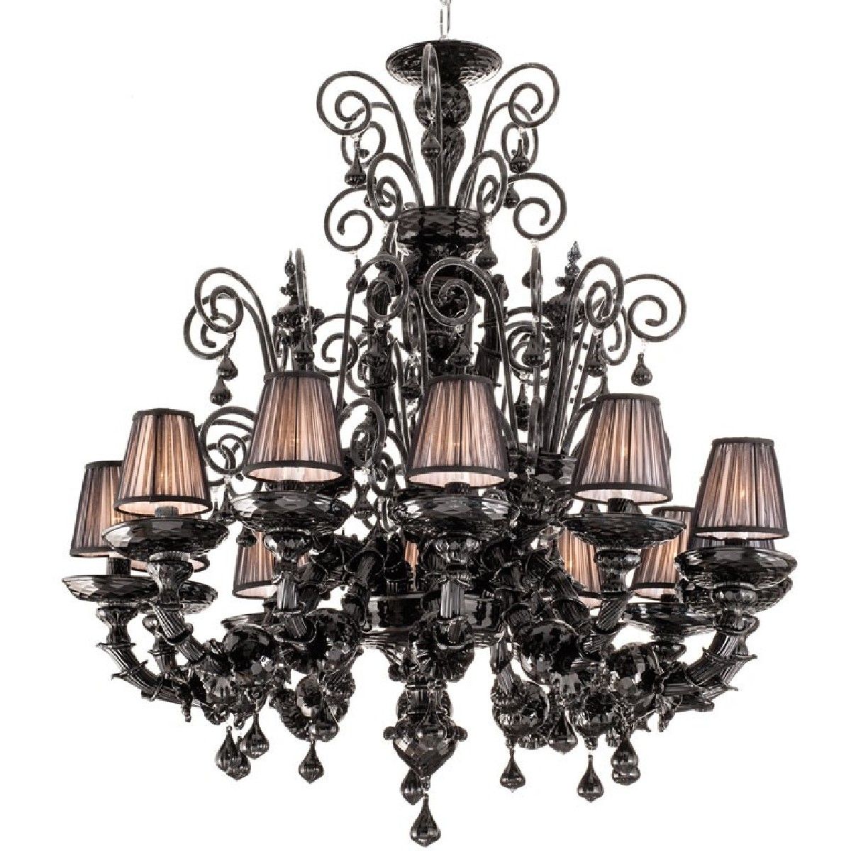 Arte Veneziana / Chandeliers / Black Rose Venetian Style LVC-AVA-003-LV160