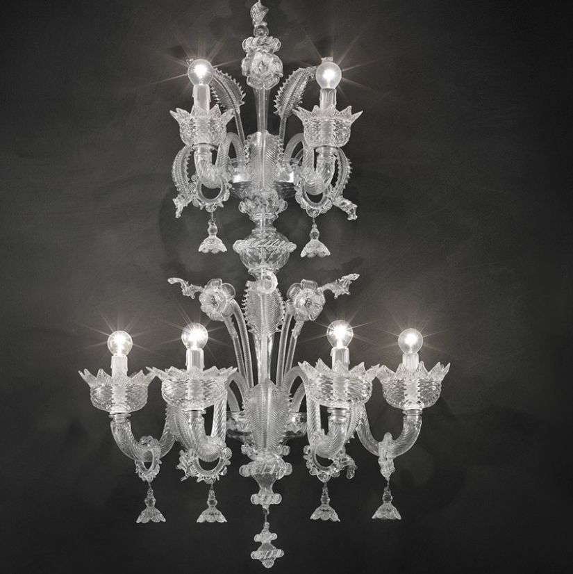 Glass & Glass Murano / Wall Sconces / Traditional Venetian chandeliers C-2208/A6