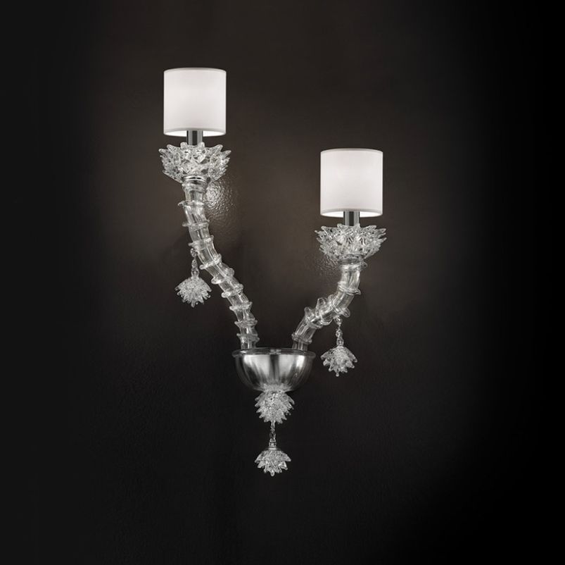 Glass & Glass Murano / Wall Sconces / Contemporary Venetian chandeliers C-2303/A2P