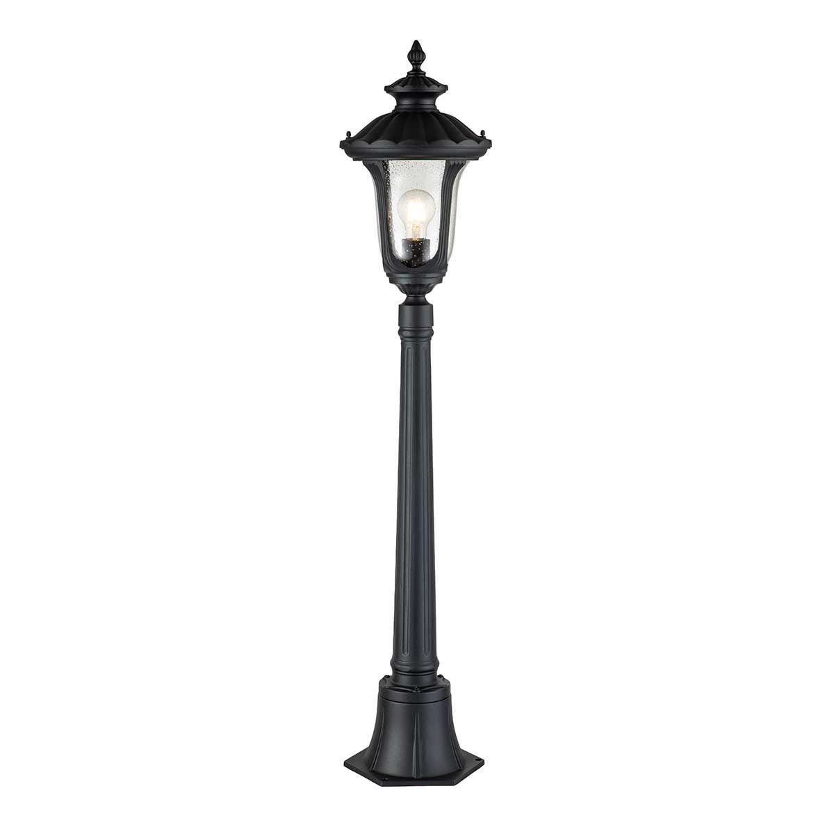 Elstead Lighting / Outdoor Post Lights / Chicago Small Pillar Lantern Textured Black