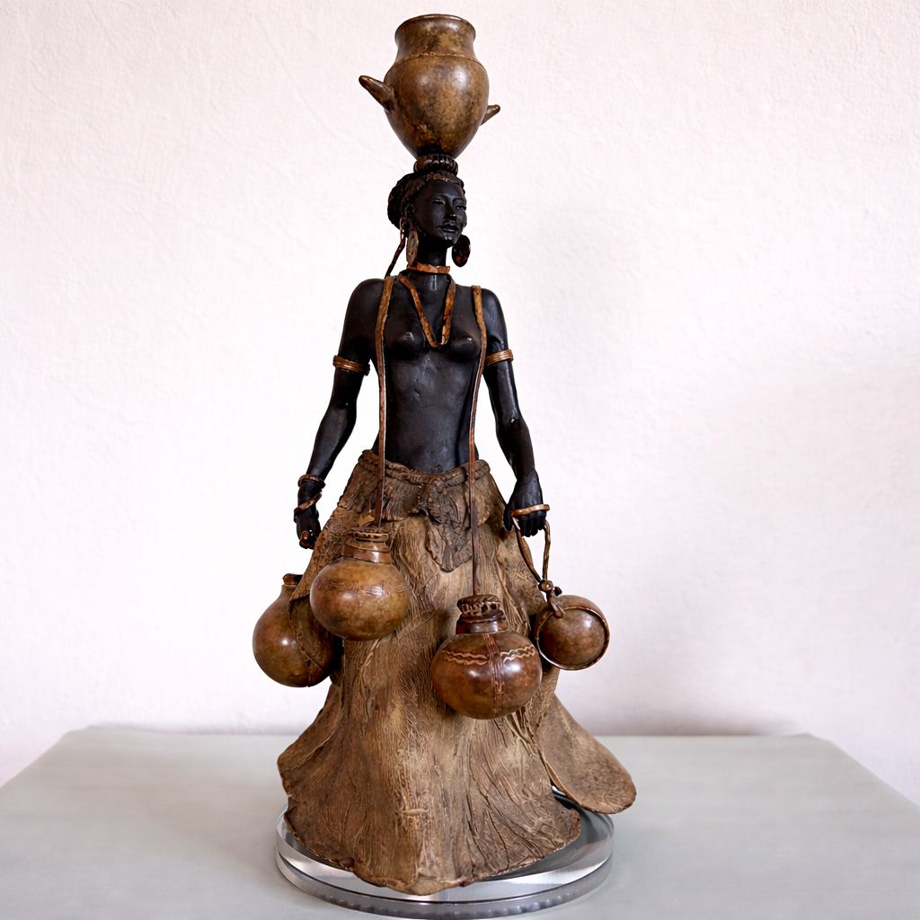 Paul Beckrich / Bronze Sculpture / La Porteuse d’Eau