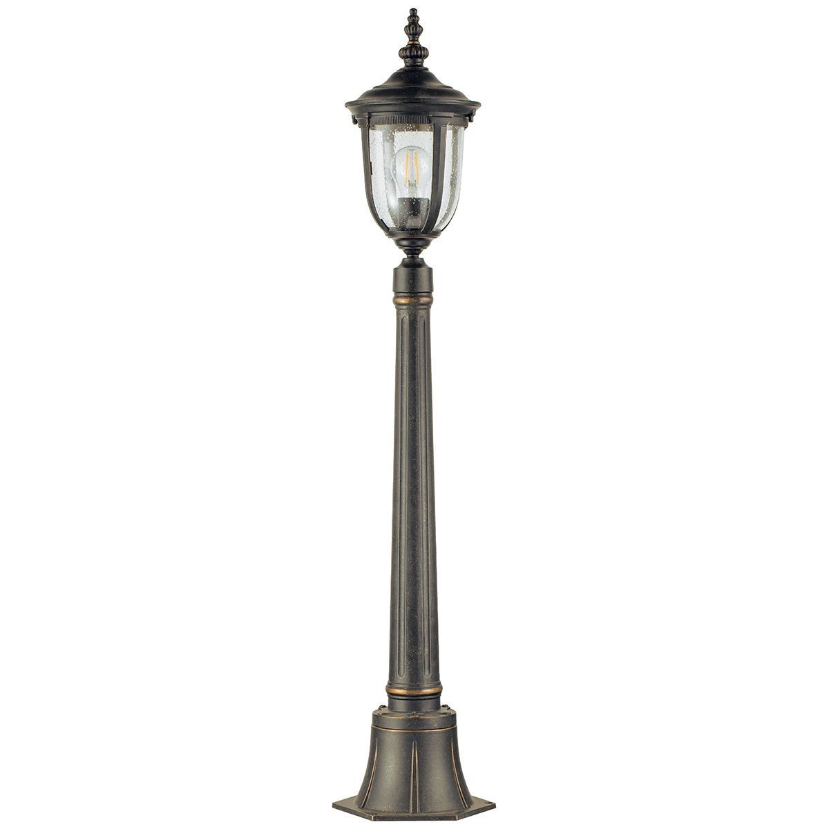 Elstead Lighting / Outdoor Post Lights / Cleveland Small Pillar Lantern Weathered Bronze