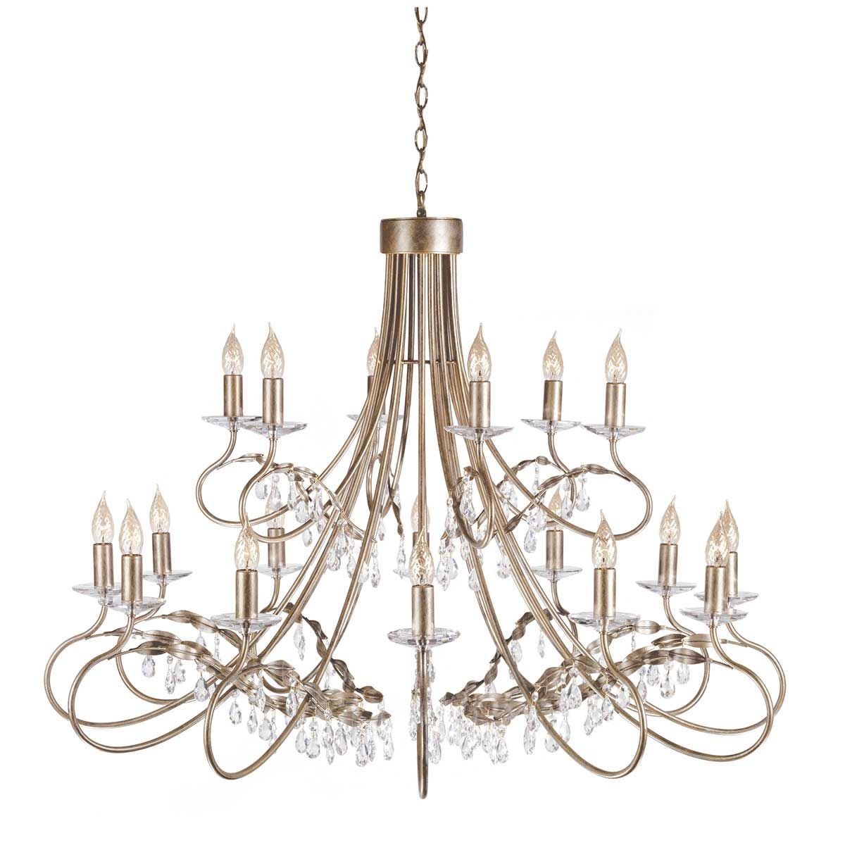 Elstead Lighting / Chandeliers / Christina 18 Silver & Gold Patina