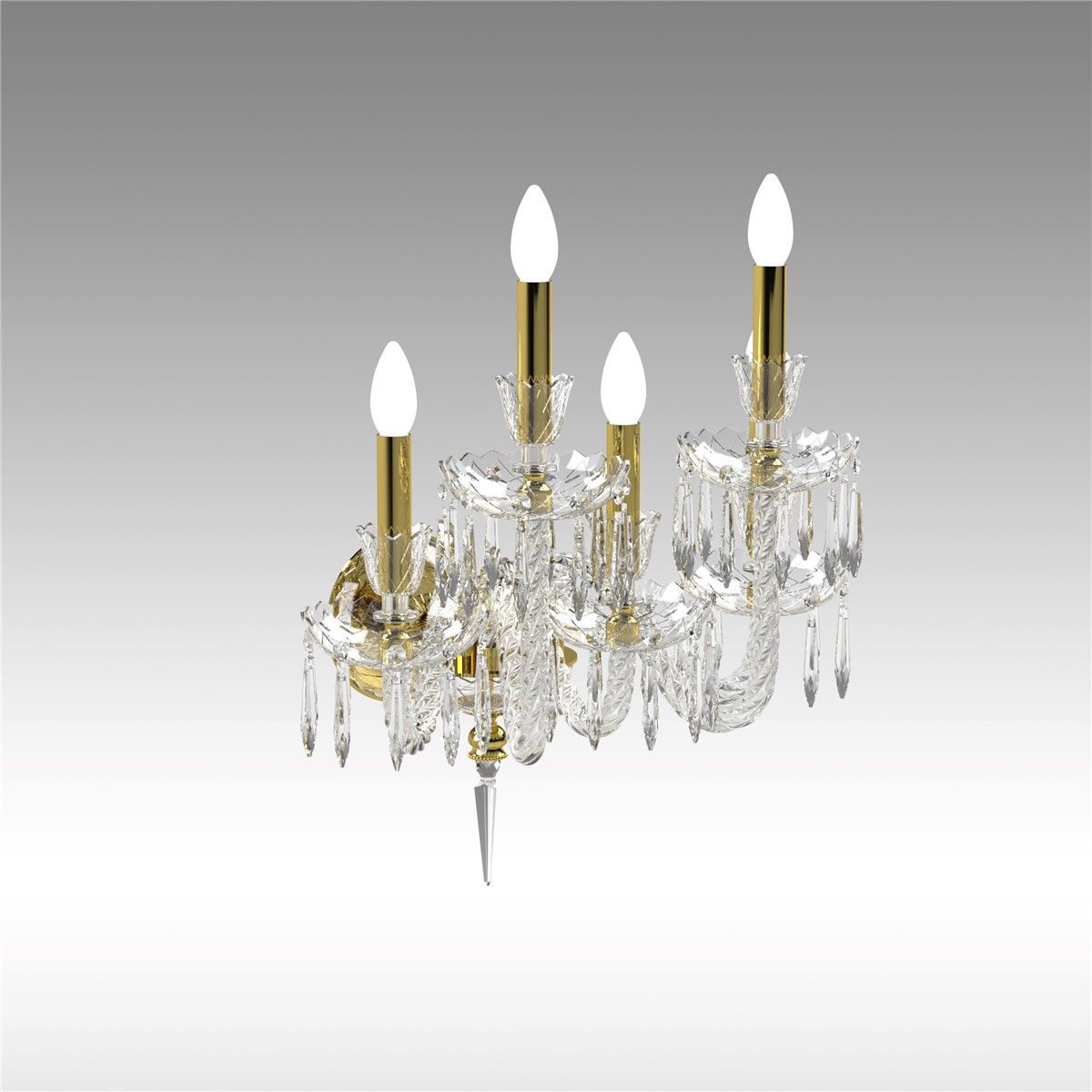 Italian Luxury Lighting / Wall Sconces / Elegance Crystal 5 Lights D1200 005WL