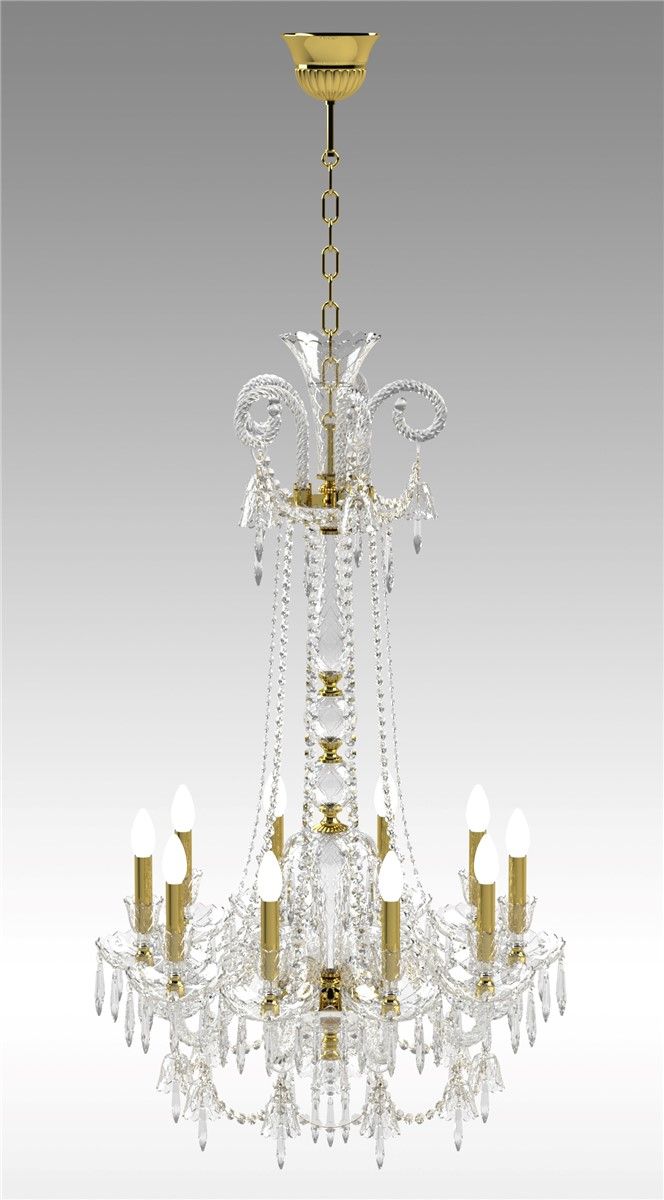 Italian Luxury Lighting / Chandeliers / Elegance Crystal 10 Lights D1200 010