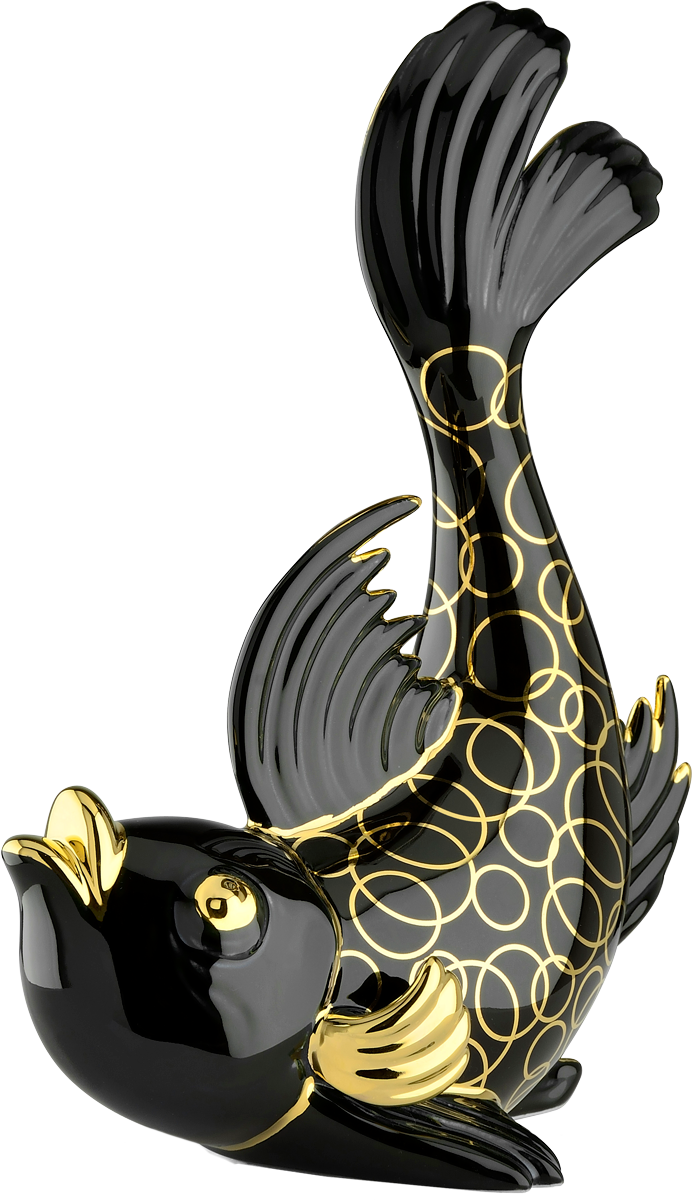 Le Porcellane / Animal Sculptures / Bolly Big Eyed Fish / Animali 7024/by
