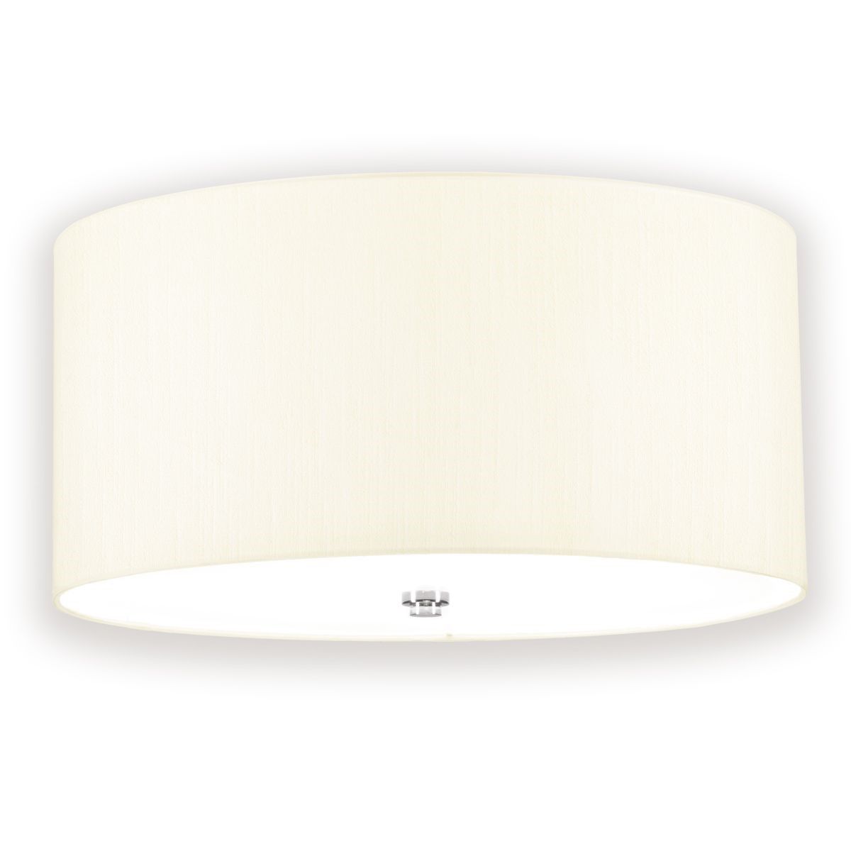 Elstead Lighting / / Fletcher 18"" Flush - Polished Chrome with Ivory Shade