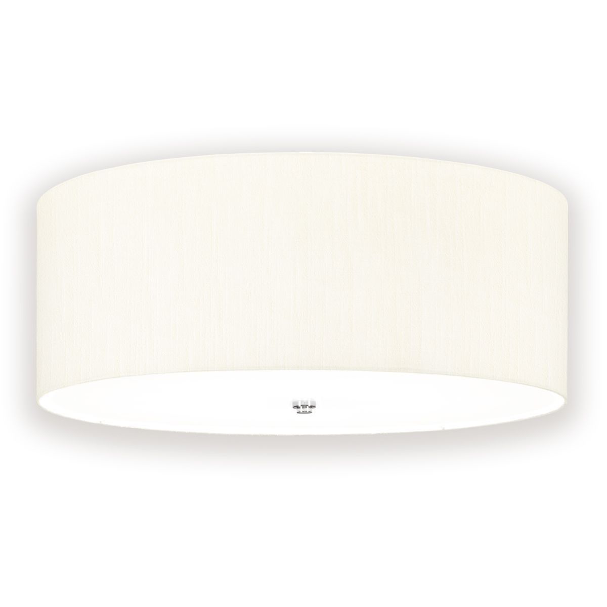 Elstead Lighting / / Fletcher 26"" Flush - Polished Chrome with Ivory Shade