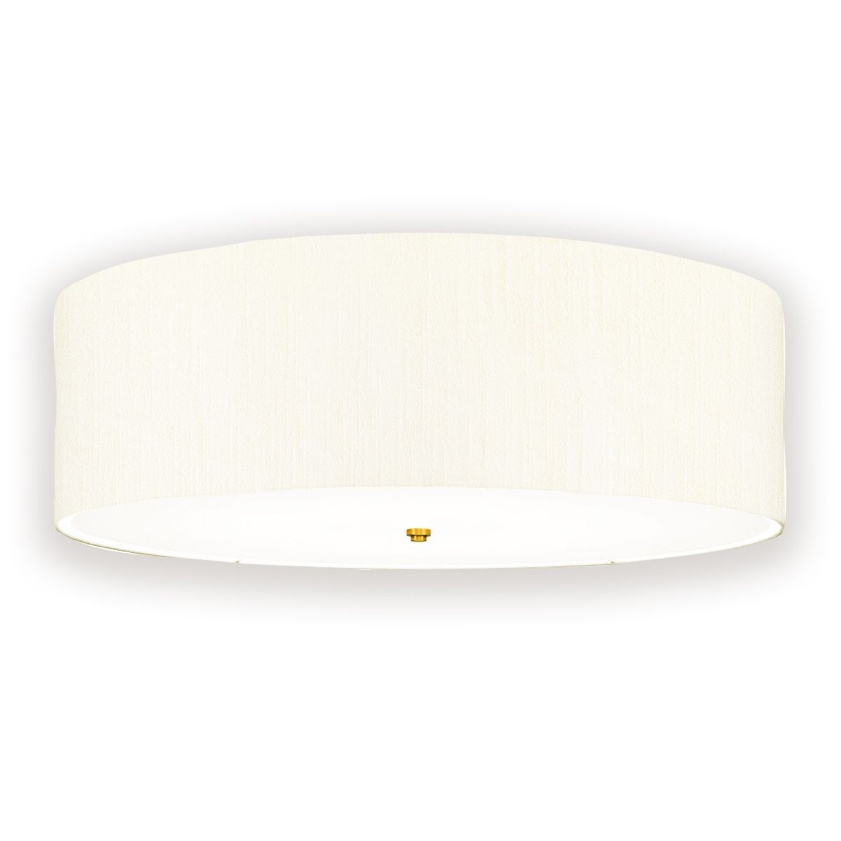 Elstead Lighting / / Fletcher 30"" Flush - Aged Brass with Ivory Shade
