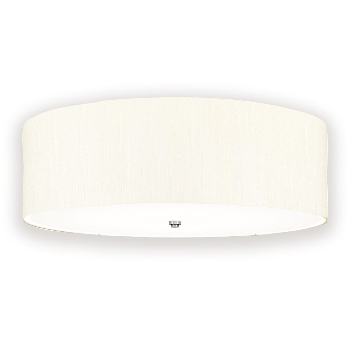 Elstead Lighting / / Fletcher 30"" Flush - Polished Chrome with Ivory Shade