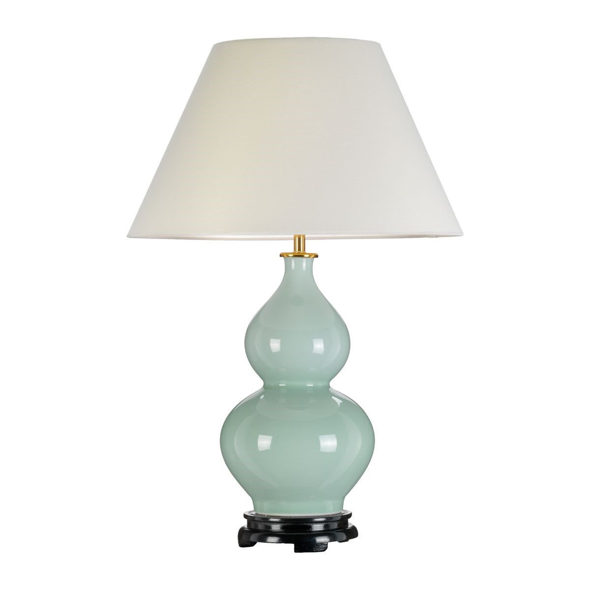 Elstead Lighting / Table Lamps / Harbin Gourd 1 Celadon with Off-White Shade