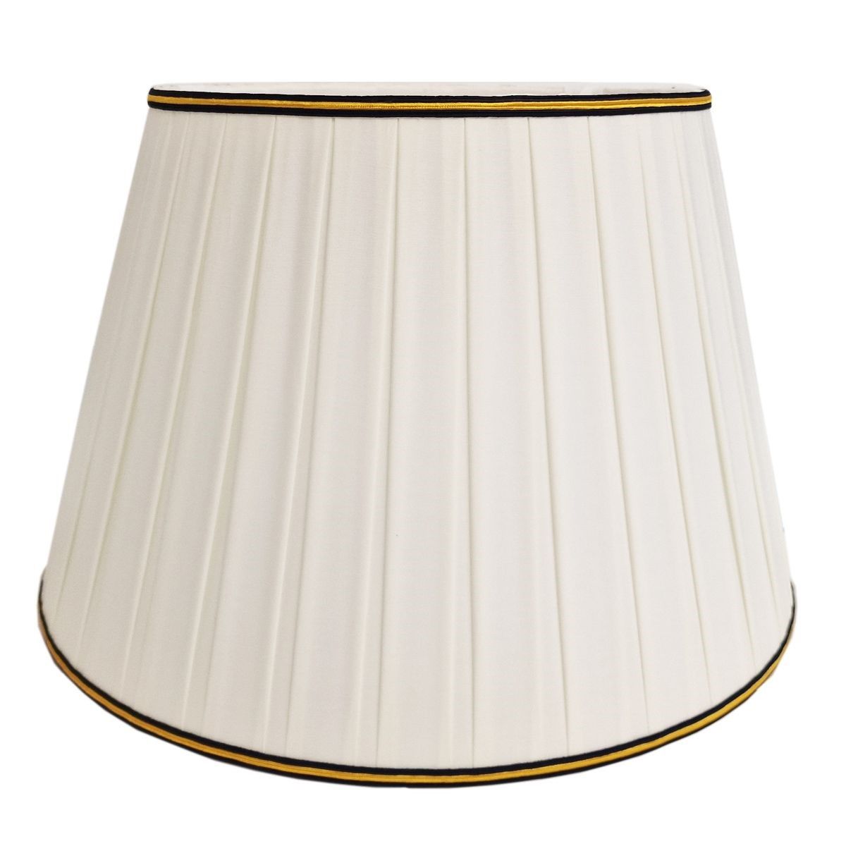 Elstead Lighting / / 16"" Cotton Black Trim Box Pleat Ivory (41Cm)