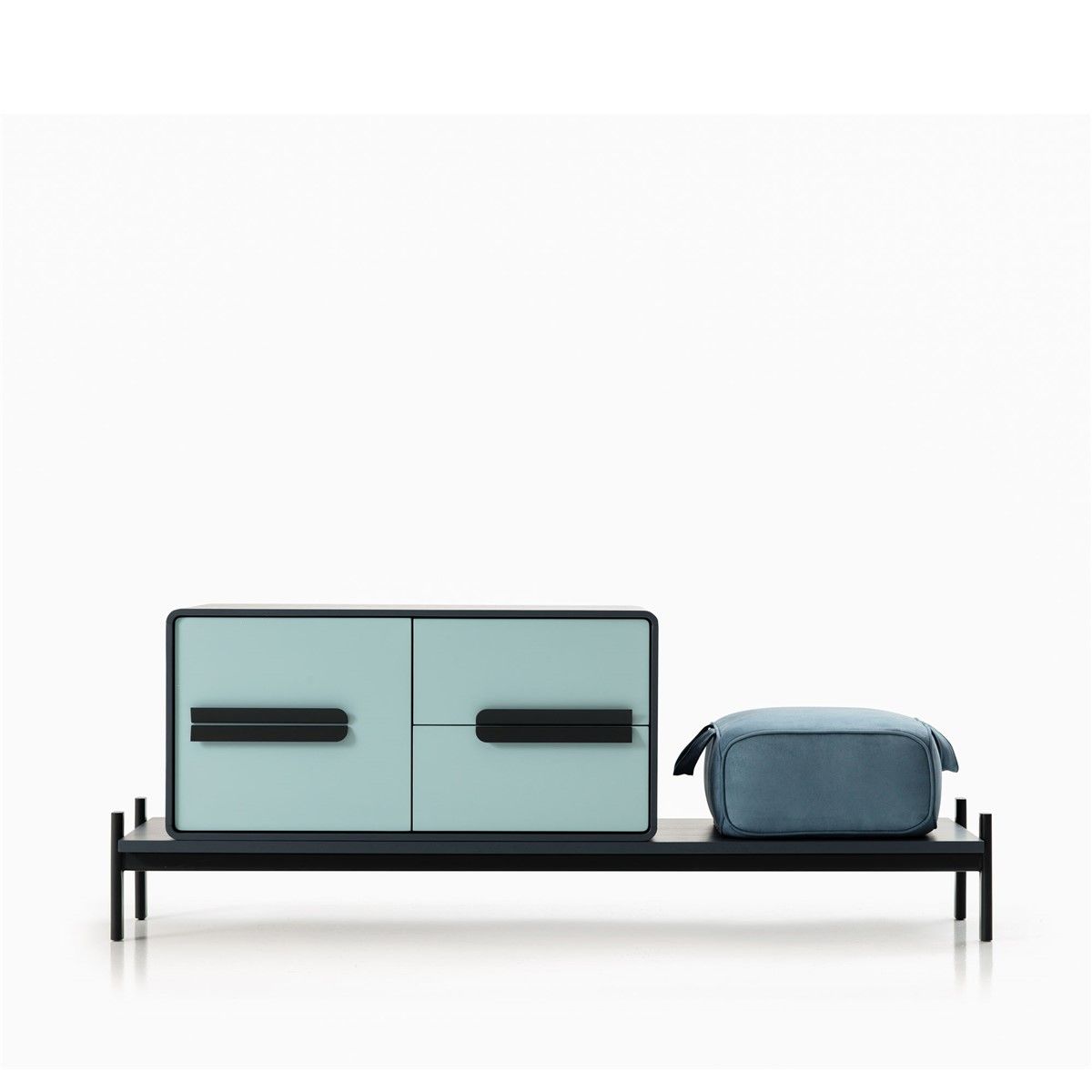 Corte Zari / Buffets & Sideboards / Bedside Table with Pouf Perseo