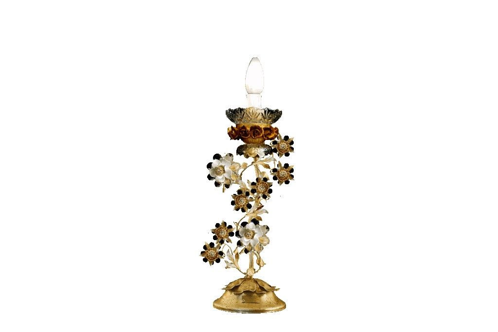 Mechini / Table Lamps / Colored Bohemian Crystal and Biscuit Ceramic F299/1