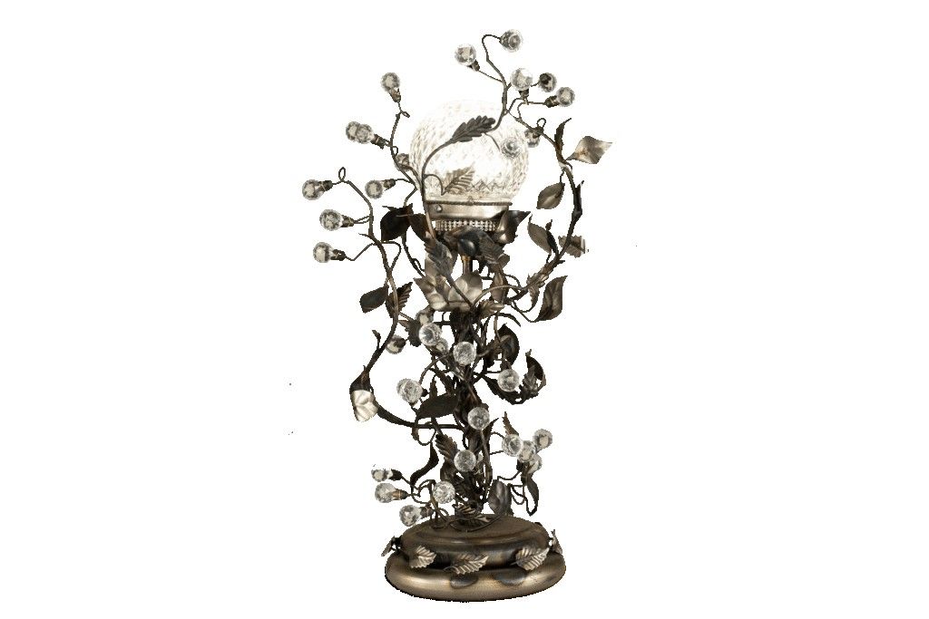 Mechini / Table Lamp / Bohemian Crystal & Crystal Round Lampshades F319/1