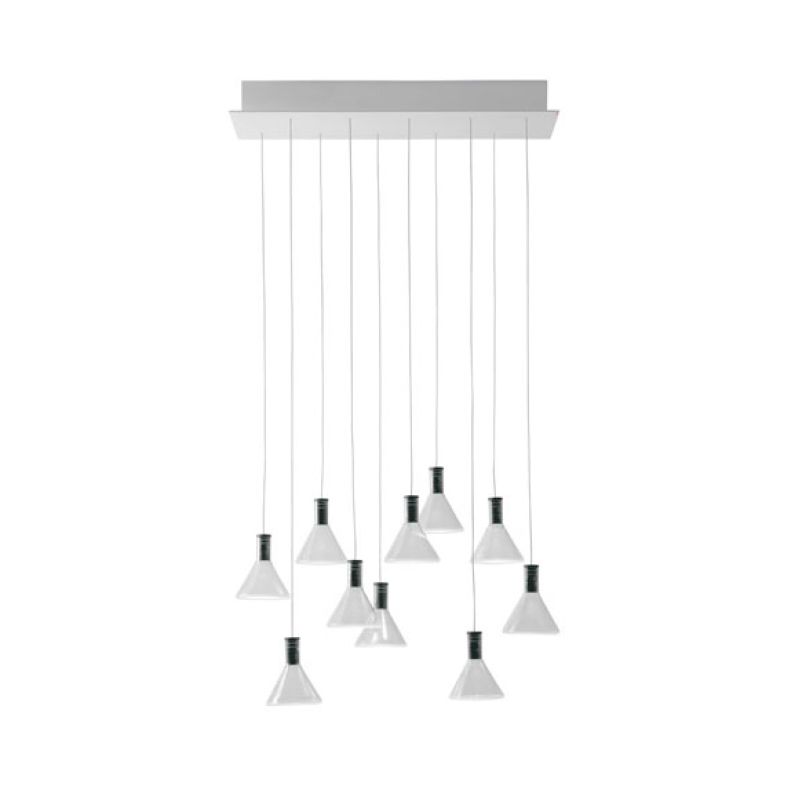 Fabbian / LED-taklampor / Multispot Polair F32 10 spots 60x15cm