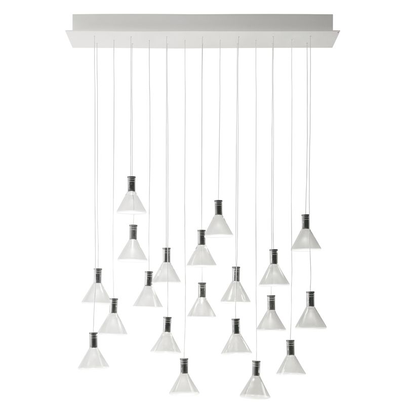 Fabbian / LED-taklampor / Multispot Polair F32 20 spots 90x15cm